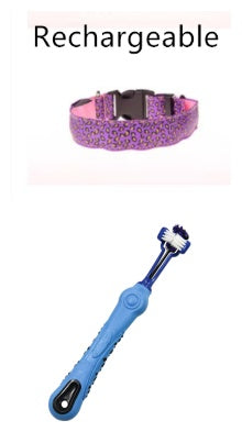 LED Dog Collar Safety Adjustable Nylon Leopard